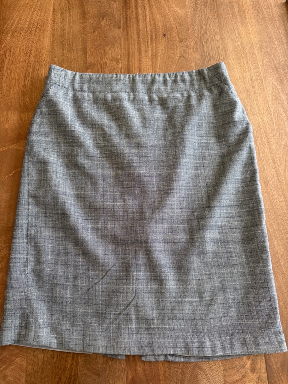 Banana Republic Gray Textured Pencil Skirt